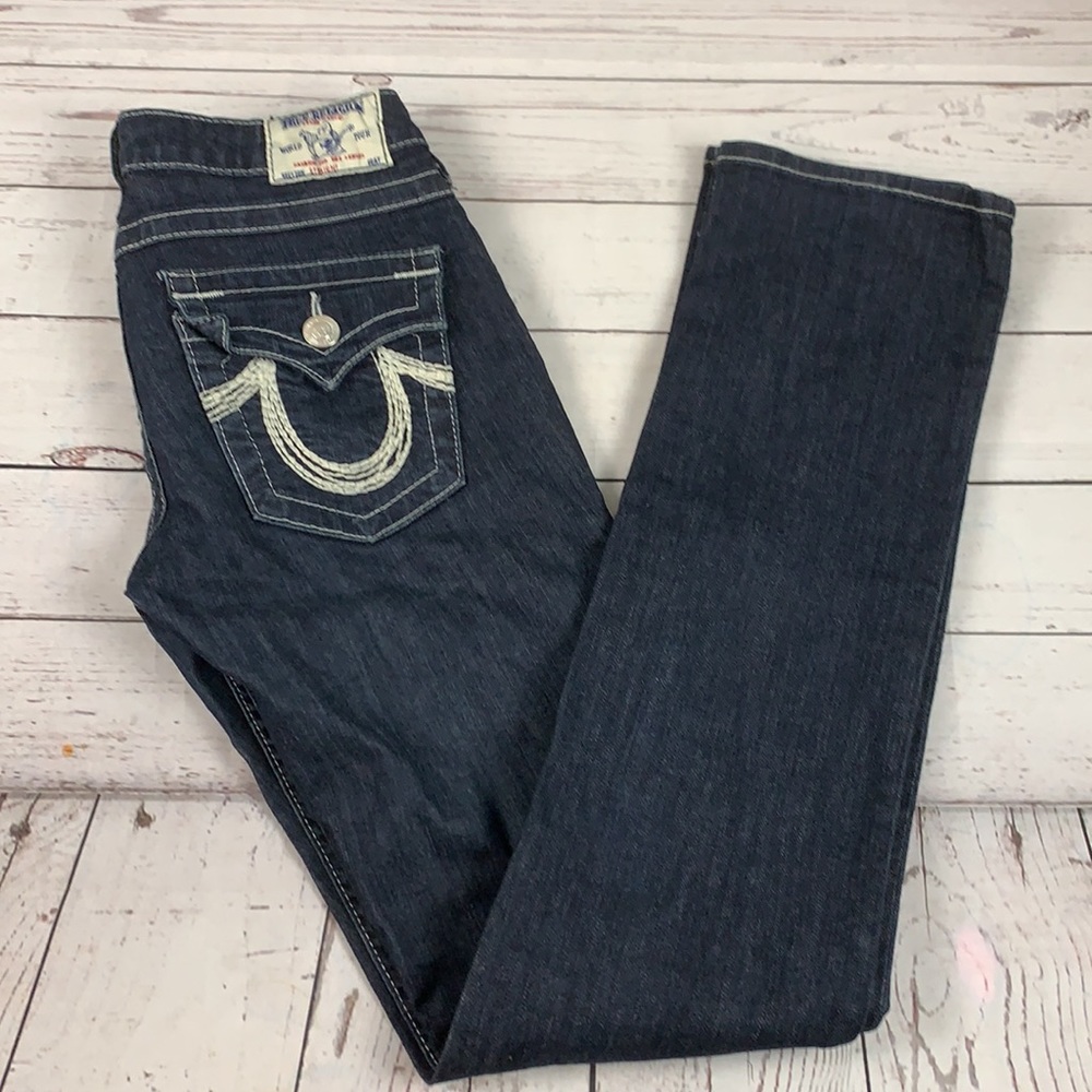 True religion straight leg dark wash jeans size 27 - Picture 14 of 15